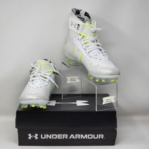 Under Armour Highlight MC Football Cleats White/Silver 3023716-106 Men Sz Multi